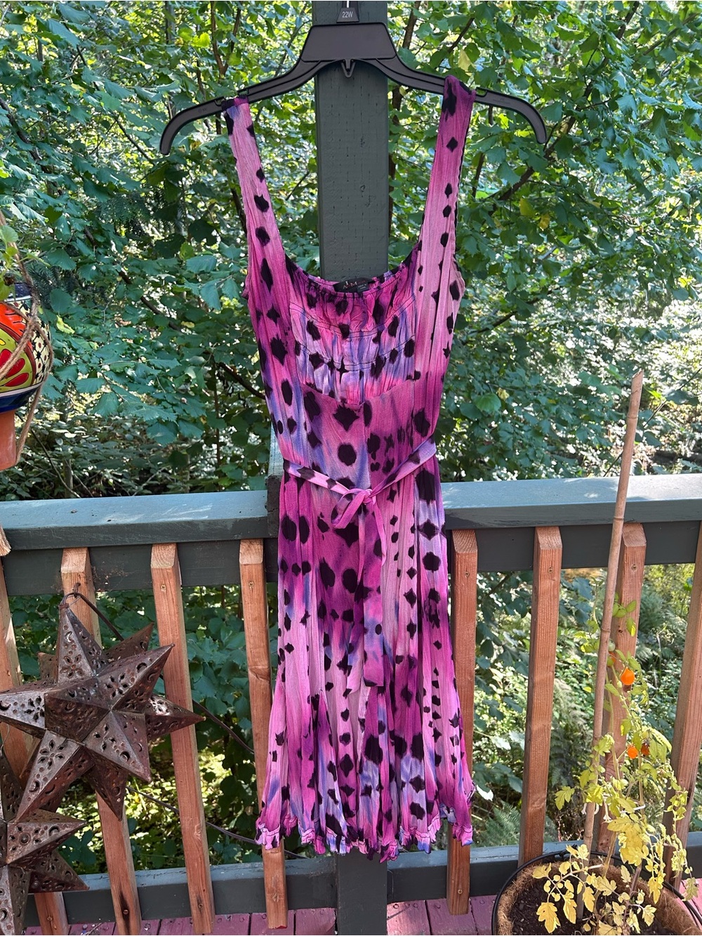 Alberto Makali Pink & Purple Dress w/ Belt